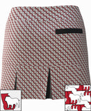 Bulldog & State of Georgia Print Back Pleat Skirt BSKG05-BDOG_1F