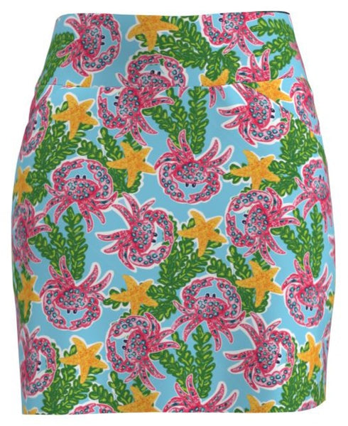 AB Sport Women's Crab Print Front Pocket Golf Skirt - CRAB