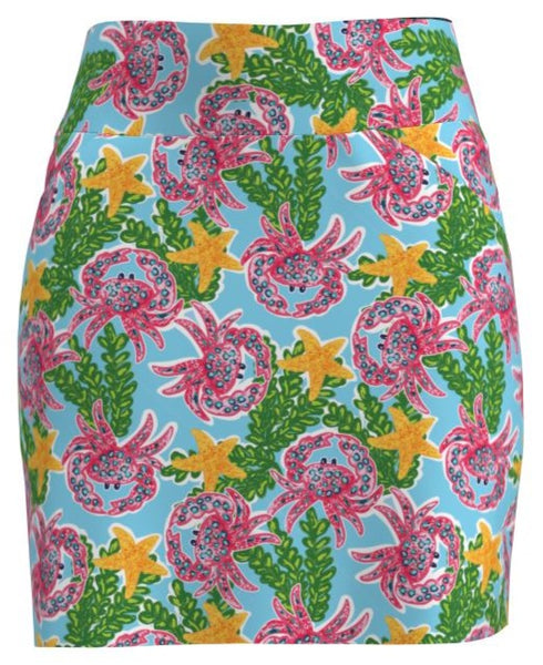 AB Sport Women's Crab Print Front Pocket Golf Skirt  - CRAB