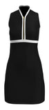 ABSport Black and White Golf Dress - women's golf dress - UPF 50+ performance fabric