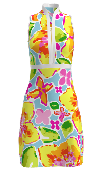 AB SPORT Women's Floral Print Golf Dress GD001-YWF