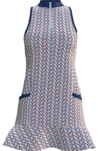 University of Virginia Print Women's Flounce Golf Dress - UVA1AN