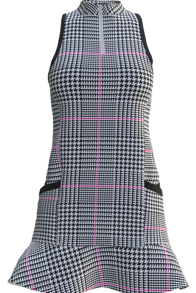 AB SPORT Women s Glen Plaid Print Flounce Dress GD003 GPBLHP ABSport