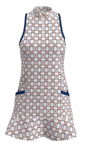 University of Virginia Print Women's Flounce Golf Dress - UVA2AN