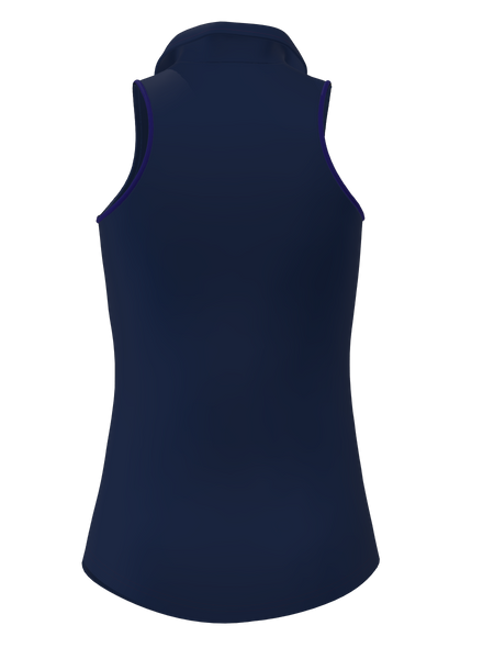 UV 40+ Navy Royal Racerback Sleeveless Polo - ABSport