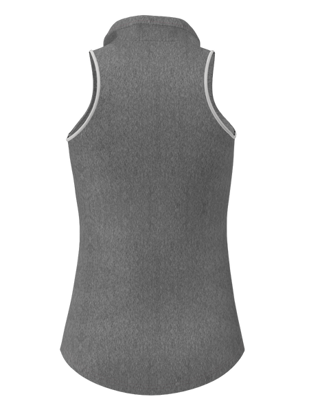 UV 40+ Heather Grey Racerback Sleeveless Polo - ABSport