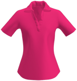 AB SPORT Women's Pink Heather Short Sleeve V-Neck Polo GP02-NPH