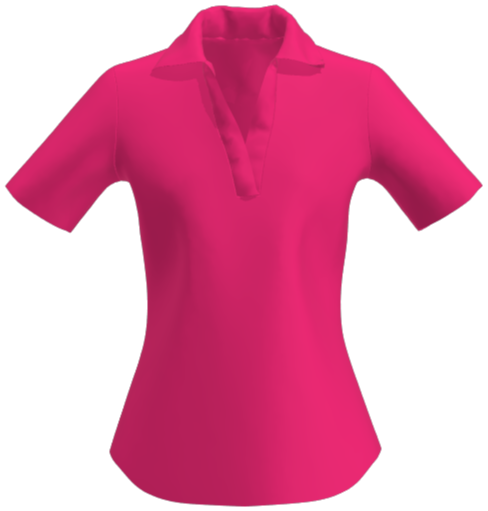 AB SPORT Women's Pink Heather Short Sleeve V-Neck Polo GP02-NPH