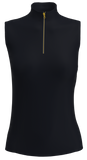 AB SPORT Sleeveless Mock Zip Polo - GP04-BLKH