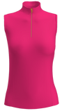 AB SPORT Women's Zip Mock Sleeveless Golf Top GP04-ROSA