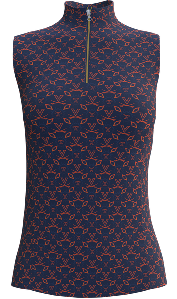 University of Virginia Print Women's Sleeveless Golf Shirt GP04-UVA3B