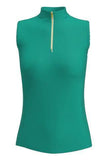 AB SPORT Bahamas Zip Mock Sleeveless Golf Polo - ABSport