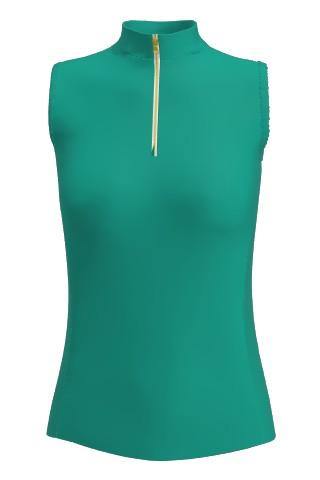 AB SPORT Bahamas Zip Mock Sleeveless Golf Polo - ABSport