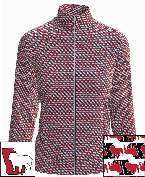 Bulldog & State of Georgia Print Women's Jacket JK01GA-BDOG_1A