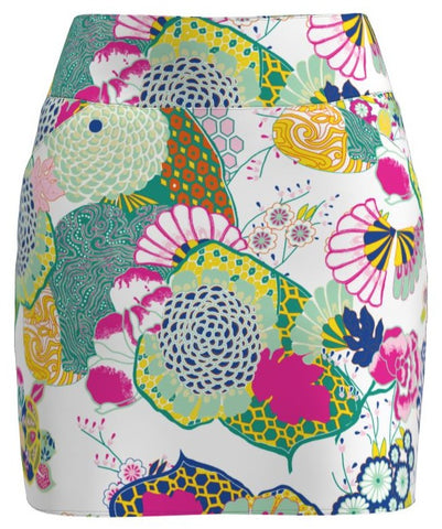 AB SPORT Japanese Garden Print Pull On Women's Golf Skirt