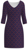 University of Virginia Print Women’s 3/4 Sleeve Resort Dress - UVA3E