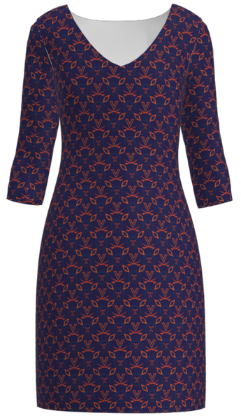 University of Virginia Print Women’s 3/4 Sleeve Resort Dress - UVA3E