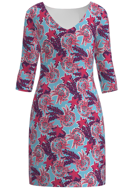 AB Sport Women's Crab Print Resort Dress LD001-CRABP