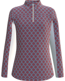 AB SPORT Women's Clover Print Long Sleeve Sun Shirt LS01-CLOVERWB