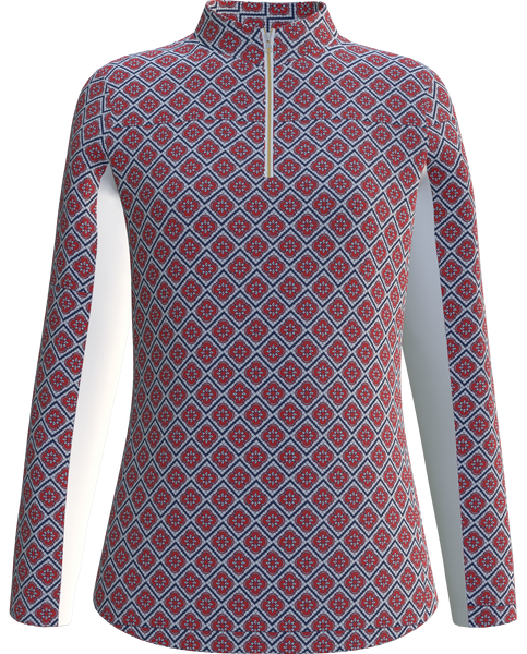 AB SPORT Women's Clover Print Long Sleeve Sun Shirt LS01-CLOVERWB