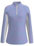 AB SPORT Women's Geo Print Long Sleeve Sun Shirt LS01-GEO2CFHP