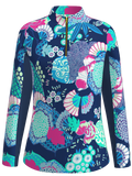 AB SPORT Women's Japanese Garden Print Long Sleeve Sun Shirt LS01-JPGN6