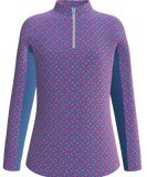 AB SPORT Women's Leaf Trellis Print Long Sleeve Sun Shirt LS01-LEAFTR_1E