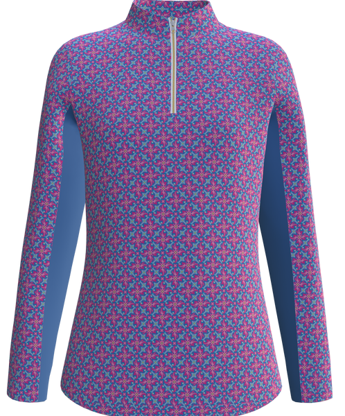 AB SPORT Women's Leaf Trellis Print Long Sleeve Sun Shirt LS01-LEAFTR_1E