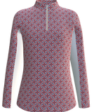 AB SPORT Women's Leaf Trellis Print Long Sleeve Sun Shirt LS01-LEAFTR_1J