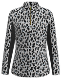 AB SPORT Women's Long Sleeve Animal Print Sun Shirt LS01-LEOPGB