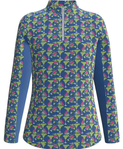 AB SPORT Women's Long Sleeve Sun Shirt LS01-MARGSC - Margarita Print