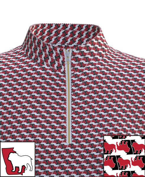 Bulldog Print Women's Long Sleeve Sun Shirt LS01GA-BDOG_1A