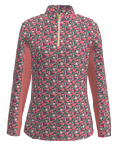 AB SPORT Women's Azalea Print Long Sleeve Sun Shirt LS01-Azalea_2A
