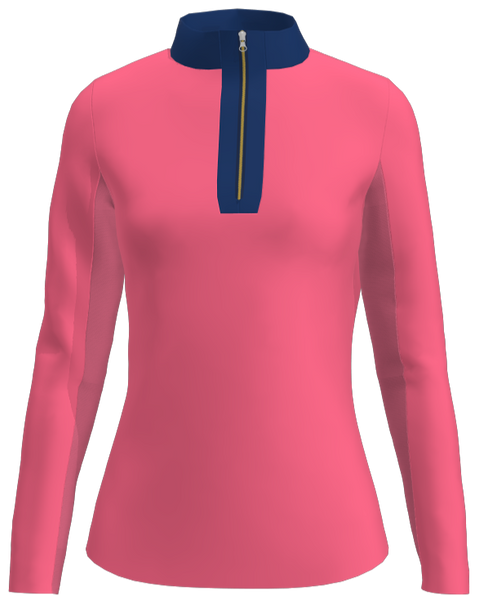 AB Sport Women's Long Sleeve Allegra Navy UV 40 Sun Shirt - LS02-ALLEGN