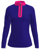 AB SPORT Women's Long Sleeve Royal Pink UV 40 Sun Shirt - LS02-ROYHP
