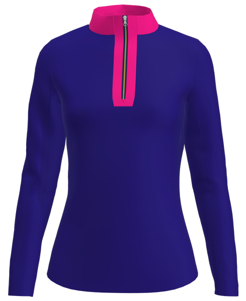 AB SPORT Women's Long Sleeve Royal Pink UV 40 Sun Shirt - LS02-ROYHP