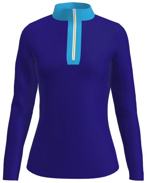 AB Sport Women's Long Sleeve Royal Sky Blue UV 40 Sun Shirt - ABSport