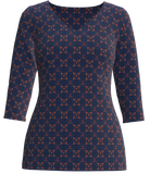 University of Viriginia Print 3/4 Sleeve Lifestyle Top - UVA2B