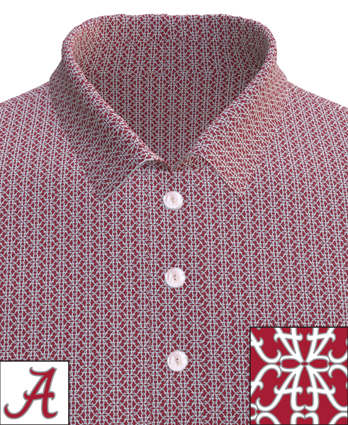 Alabama BAMA Print Men's Polo Shirt MP01-UABAMA_1A