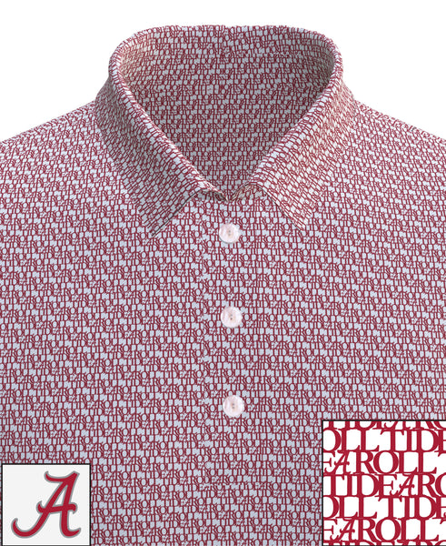 ALABAMA BAMA Print Men's Polo Shirt MP01-UABAMA_4A