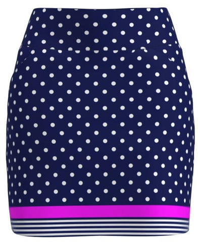 AB Sport Women's Polka Stripe Print Front Pocket Golf Skirt - NPS