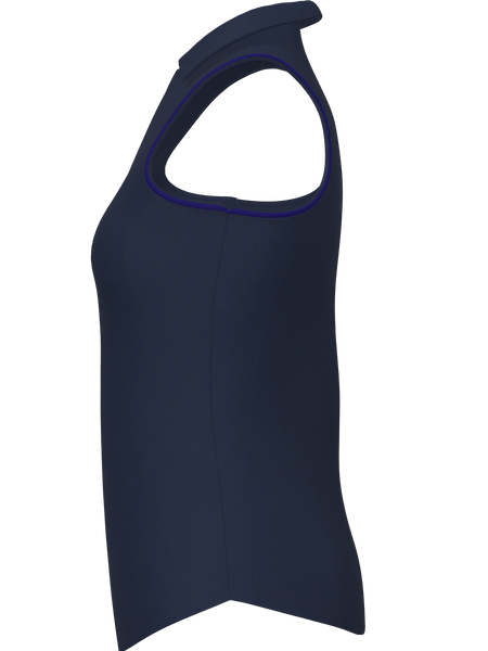 UV 40+ Navy Royal Heather Racerback Polo - ABSport