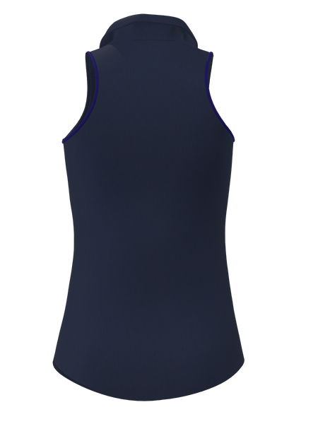 UV 40+ Navy Royal Heather Racerback Polo - ABSport