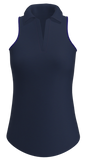 UV 40+ Navy Royal Heather Racerback Polo - ABSport