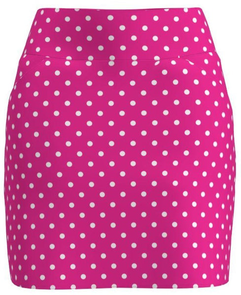 AB Sport Women's Pink Polka Dot Print Front Pocket Golf Skirt - PPD