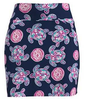 AB Sport Women's Sea Turtle Print Front Pocket Golf Skirt - SEATN