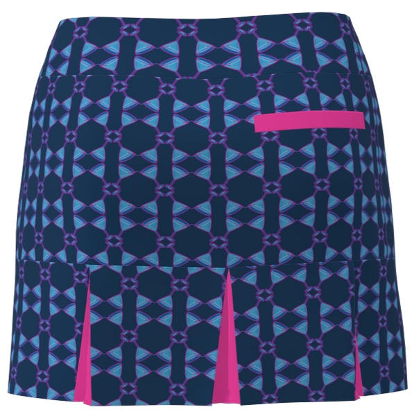 AB SPORT Women's Martini Print Back Pleat Golf Skirt - MART4KSHP2