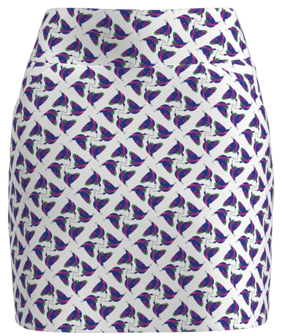 AB Sport Women's Royal Blue Pink Bird Print Golf Skirt