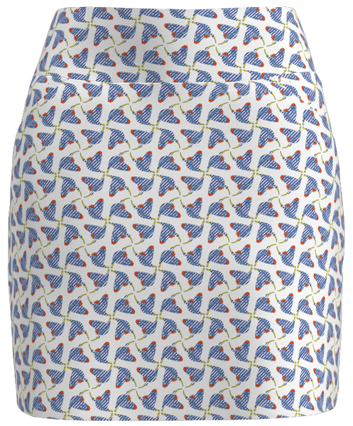 AB Sport Women's Seersucker Bird Print Golf Skirt