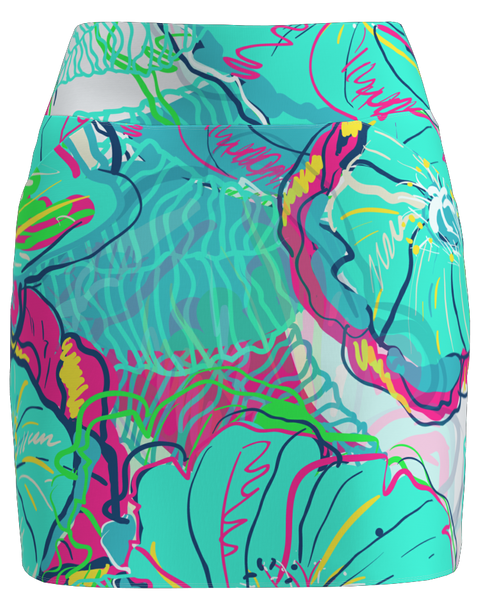 AB Sport Women's Golf Skort -Preppy Floral Print